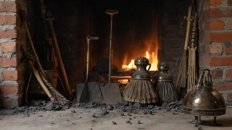 soot covered industrious chimney cleaning professional