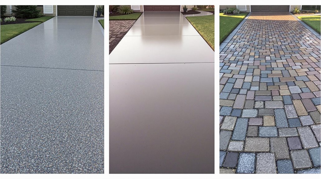 concrete driveway finish options